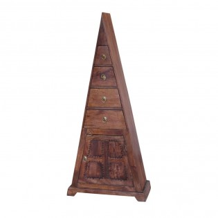 Pyramidal Indian ethnic chest of drawers