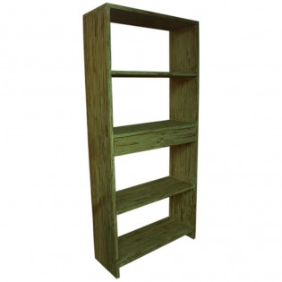 Pickled white washed bookcase in solid teak