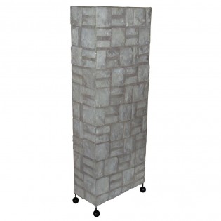 Ethnic floor lamp with white mother of pearl large