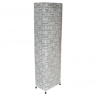 Ethnic floor lamp with white mother of pearl medium-small