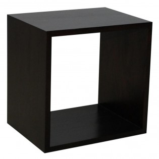 Cube module in dark solid mahogany