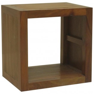 Cube module in mahogany and bamboo light color