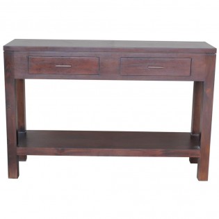 Ethnic console with drawers in mahogany