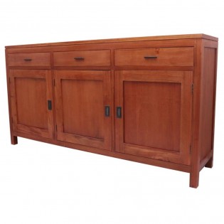 Sideboard with 3 drawers in light mahogany