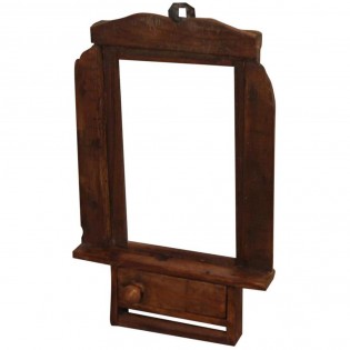 Small mirror ethnic wall with drawer