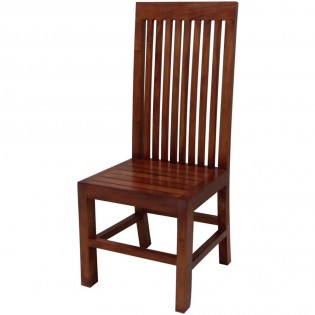 Chair in solid mahogany clear