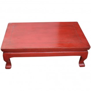 Chinese red lacquered low table