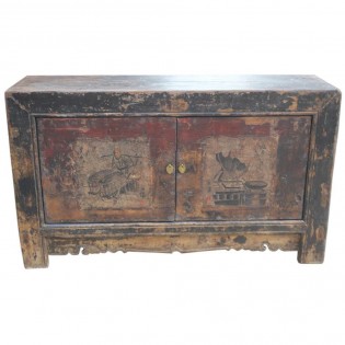 sideboard Mongolia with two doors with decorations