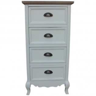 Bathroom cabinet with four drawers top shabby chic