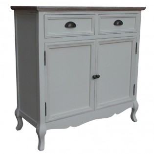 White sideboard with shabby chic top