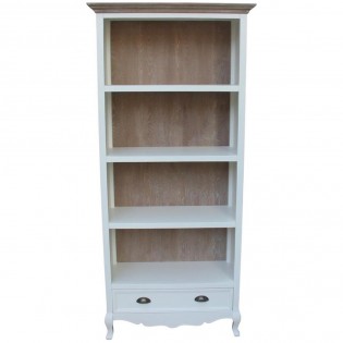 White bookcase with drawer Provencal