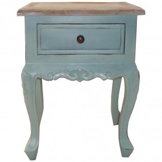 Provencal shabby chic bedside blue