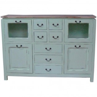 Green Shabby Chic Light Green Dresser With Drawers And Doors