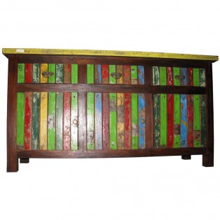 ethnic Sideboard in recycling wood with three drawers