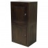 Two-cube module in mahogany and bamboo dark  color with door