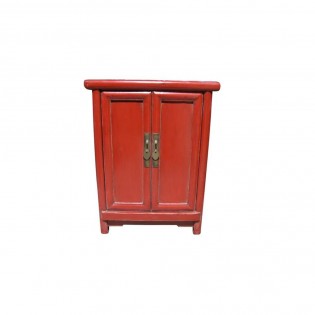 Cabinet chinois laque rouge