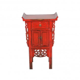 Top coffret laque rouge chinois