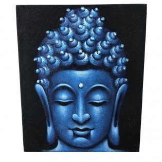 Cadre couleur bleu Bouddha
