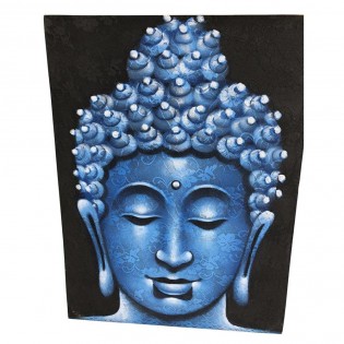 Cadre Bouddha bleu 80x60x4