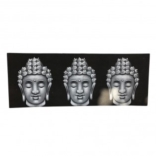 Cadre avec trois Bouddhas rectangulaires