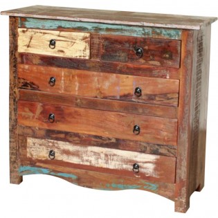 Commode indienne en bois recycle