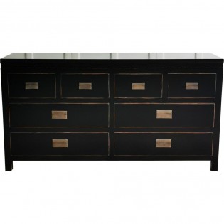 Commode chinoise laquee noire