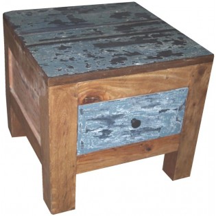 Table de chevet indienne en bois