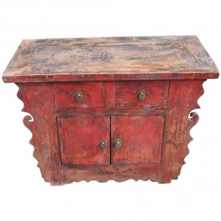Cabinet autel rouge chinoise