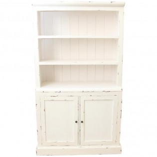 Provencale Bibliotheque shabby chic blanc