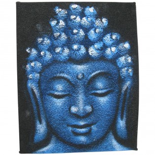 Ethnique cadre bleu Bouddha