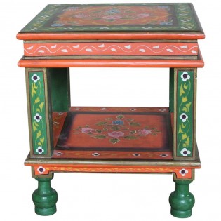Tavolino basso colorato indiano
