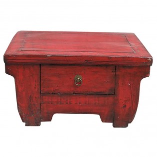 Tavolinetto cinese laccato rosso