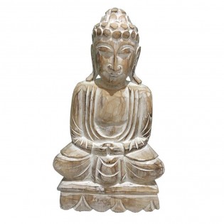 Statua Buddha in legno decapato