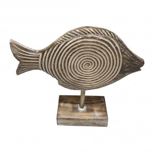 Decorazione con pesce in legno