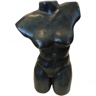 Statua in ottone mezzobusto figura donna