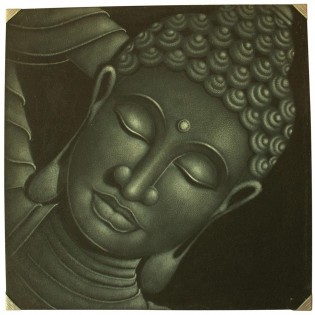 Quadro olio su tela Buddha