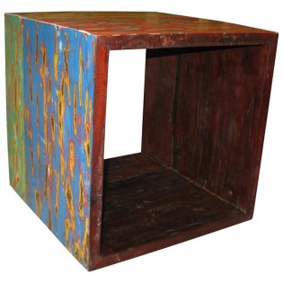 Modulo cubo etnico in legno di recupero
