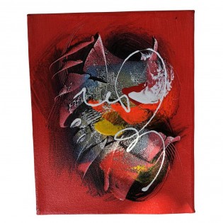 Marco base rojo abstracto