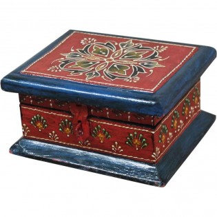 Caja india en madera de varios colores