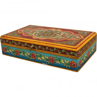 Caja india en madera de varios colores