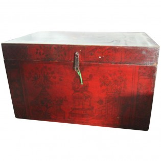Caja pintada china de 130 anos