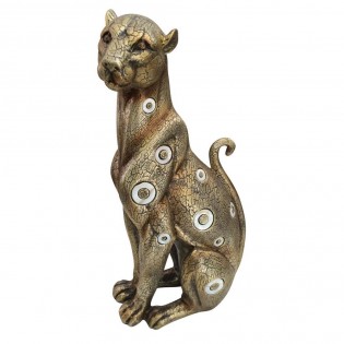 Estatua ornamental etnica estilo jaguar