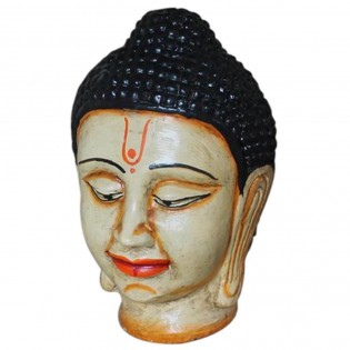 Farbige Buddha-Kopfstatue