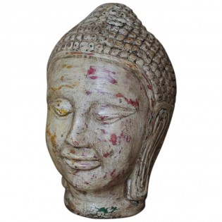 Gebeizte Buddha-Kopfstatue