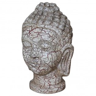 Rote Buddha-Kopfstatue