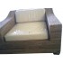 sofa pequeno de madera platano con cojines